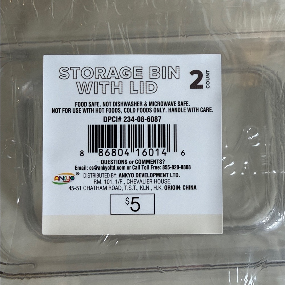 Clear Stackable Storage Containers - Set of 2 - Picture 2 of 2